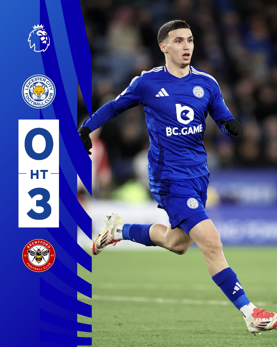  半場0-3！萊斯特若不進球輸球，將主場6連敗0進球創(chuàng)歷史最糟戰(zhàn)績