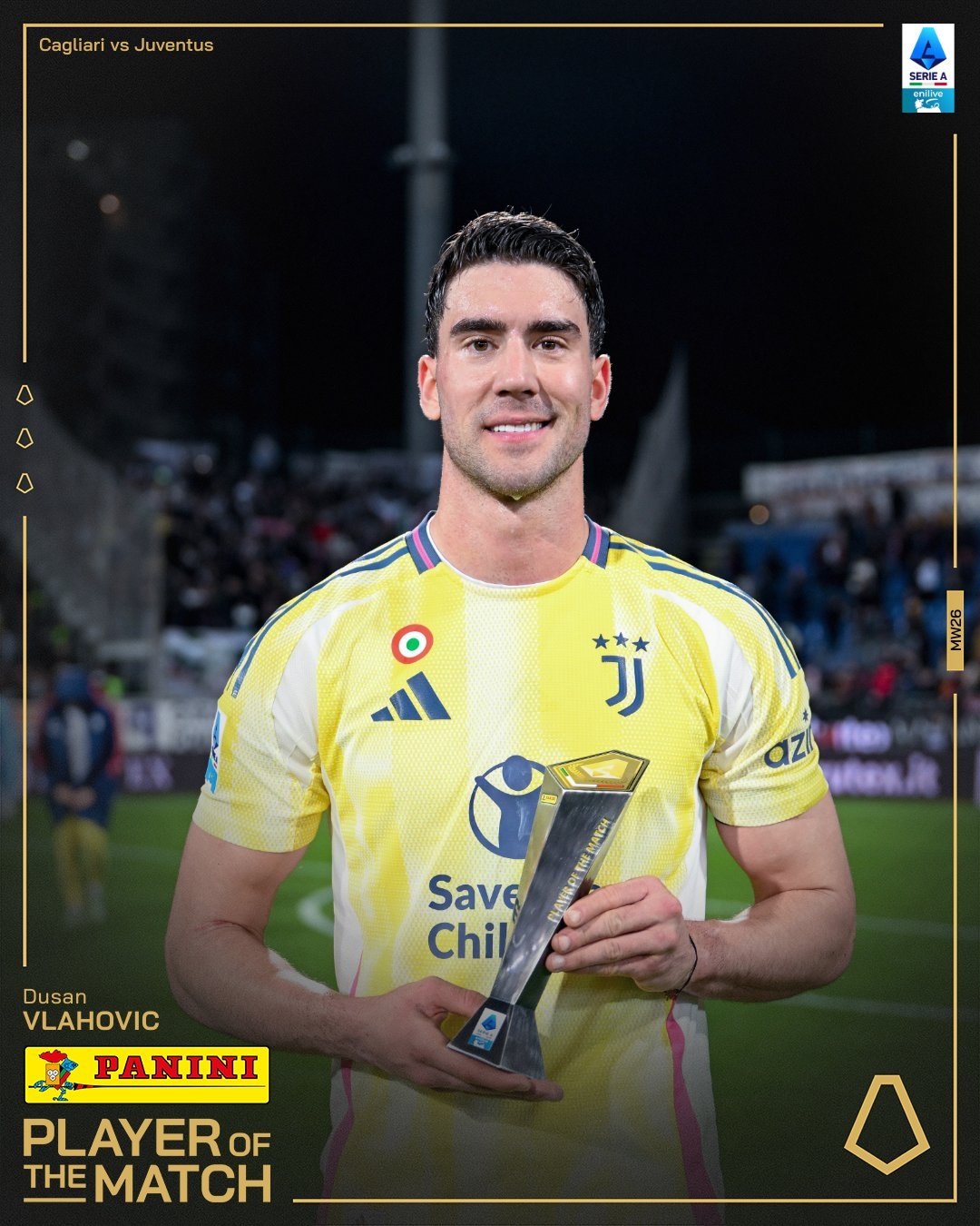  打進致勝進球！弗拉霍維奇當選尤文1-0卡利亞里全場最佳球員