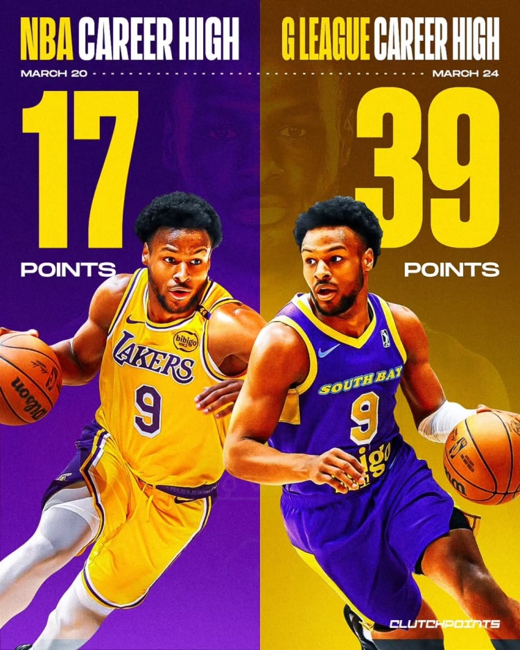  在進(jìn)步！布朗尼一周內(nèi)先后創(chuàng)下個人NBA和G聯(lián)盟單場得分新紀(jì)錄